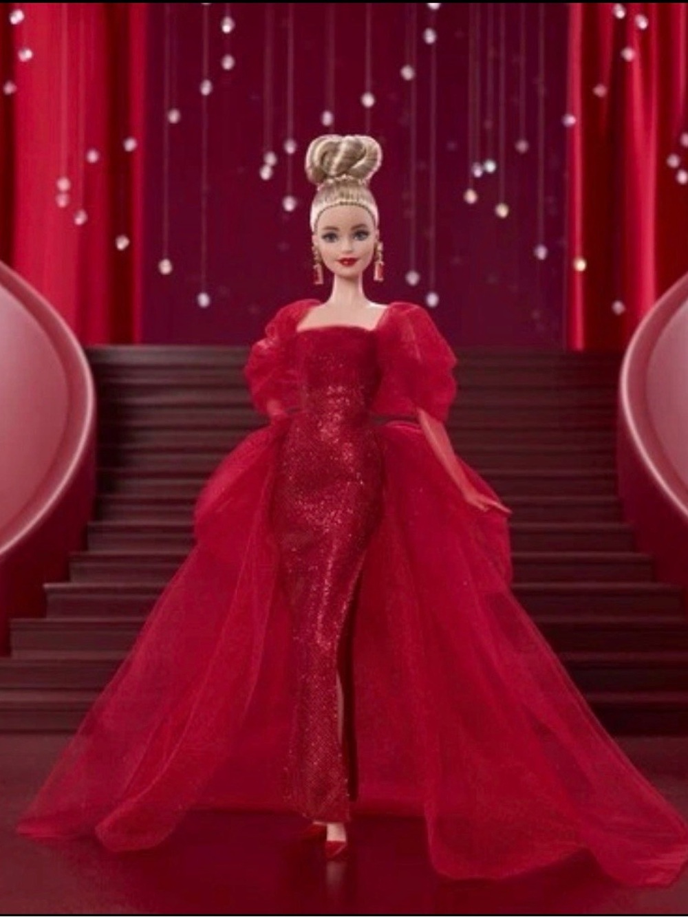 Mattel 80th Anniversary Barbie Signature Red Dress 11.5" Fashion Doll NRFB JBJ17 - Picture 3 of 5